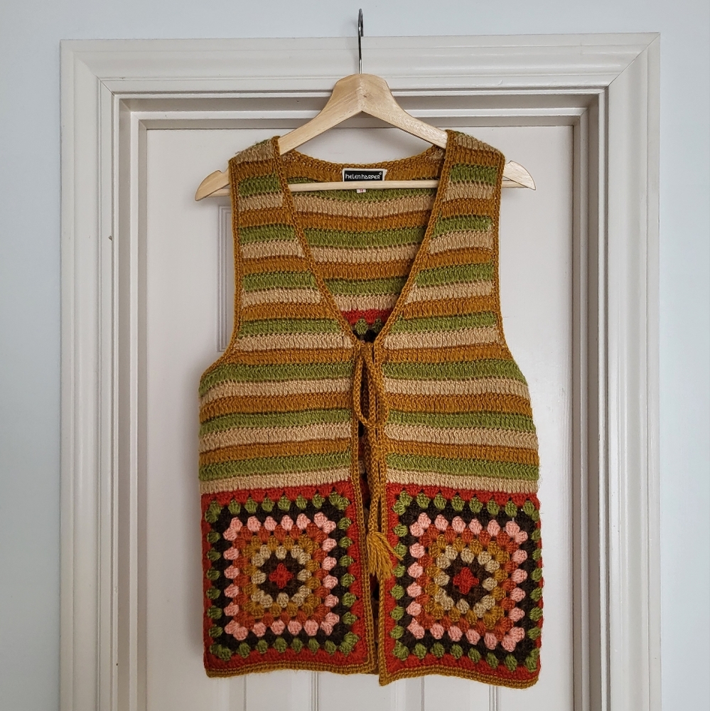 Vintage Helen Harper Crochet Vest